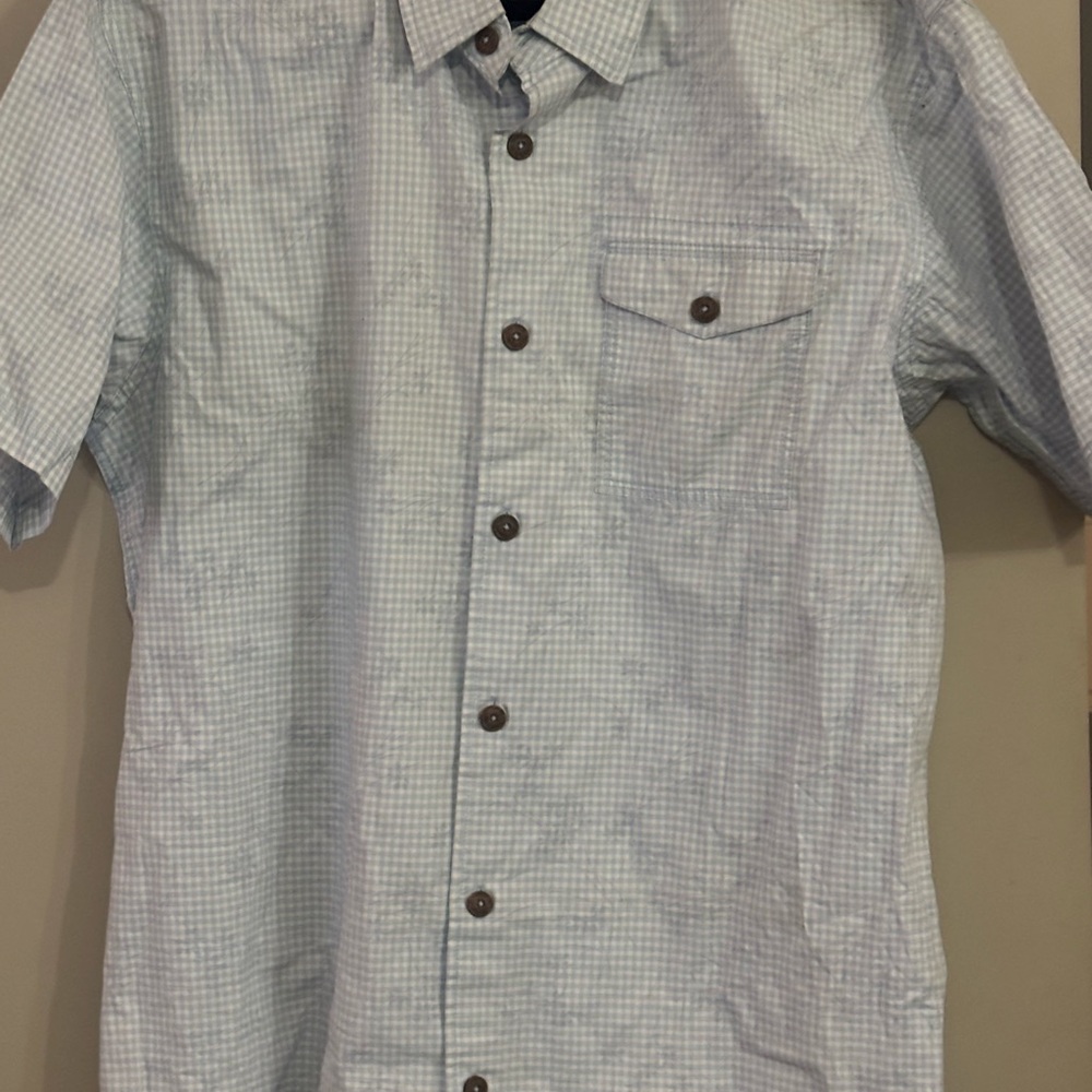 Emanuel Ungaro Light Blue Plaid Button Down Shirt